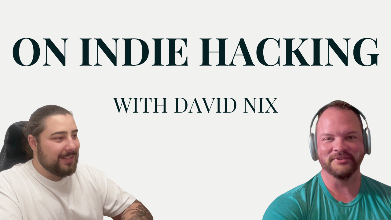 On indie hacking and tech with David Nix